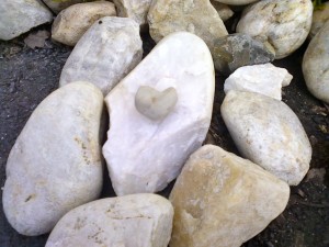 The delicate heart stone my soul sister Pam chose as a remembrance of the special time we shared in Costa Rica.